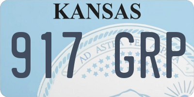 KS license plate 917GRP