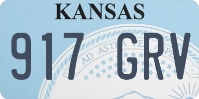 KS license plate 917GRV