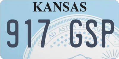 KS license plate 917GSP