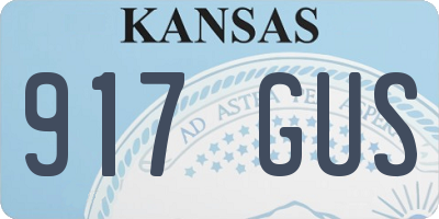 KS license plate 917GUS