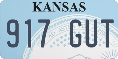 KS license plate 917GUT