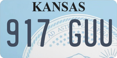 KS license plate 917GUU