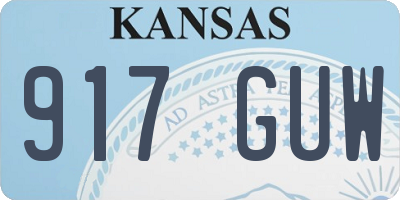 KS license plate 917GUW