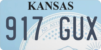 KS license plate 917GUX