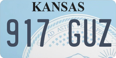 KS license plate 917GUZ