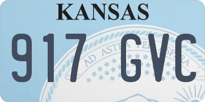 KS license plate 917GVC