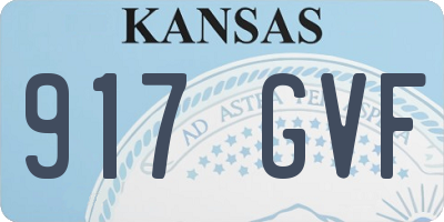 KS license plate 917GVF