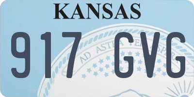 KS license plate 917GVG