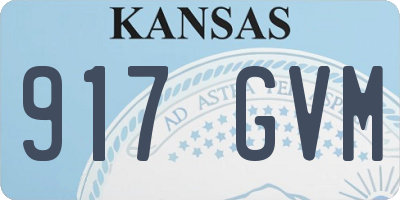KS license plate 917GVM