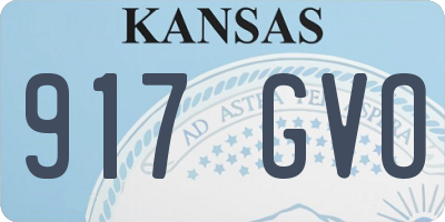 KS license plate 917GVO