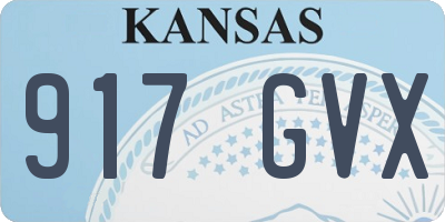 KS license plate 917GVX