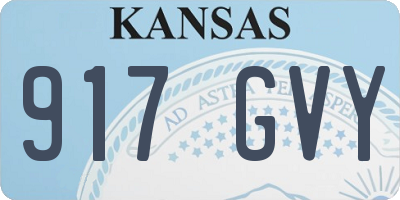 KS license plate 917GVY