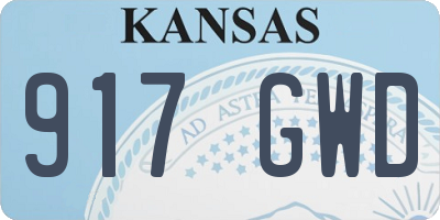 KS license plate 917GWD