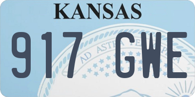 KS license plate 917GWE