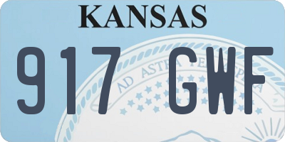 KS license plate 917GWF