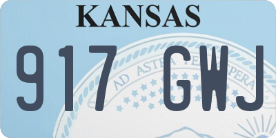 KS license plate 917GWJ