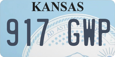 KS license plate 917GWP