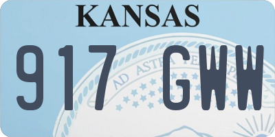 KS license plate 917GWW