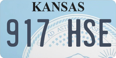 KS license plate 917HSE
