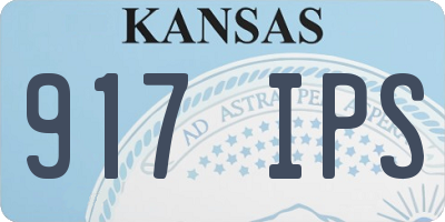 KS license plate 917IPS