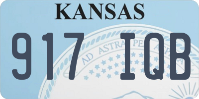 KS license plate 917IQB
