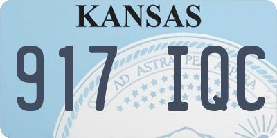 KS license plate 917IQC