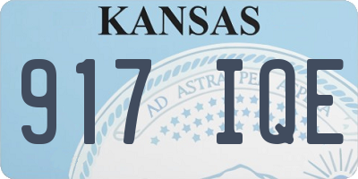 KS license plate 917IQE