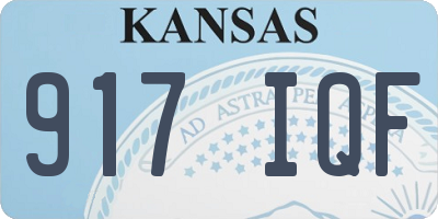 KS license plate 917IQF