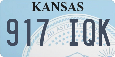 KS license plate 917IQK
