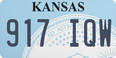 KS license plate 917IQW