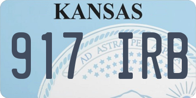 KS license plate 917IRB