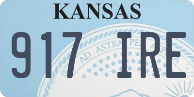 KS license plate 917IRE