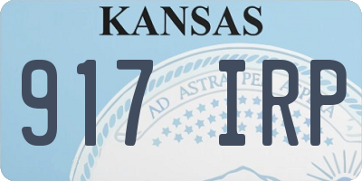 KS license plate 917IRP