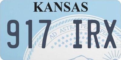 KS license plate 917IRX