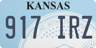 KS license plate 917IRZ