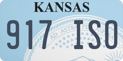 KS license plate 917ISO