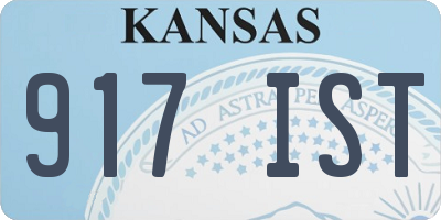 KS license plate 917IST