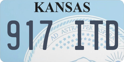 KS license plate 917ITD