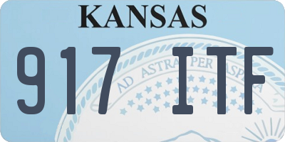 KS license plate 917ITF