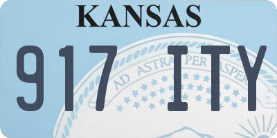 KS license plate 917ITY