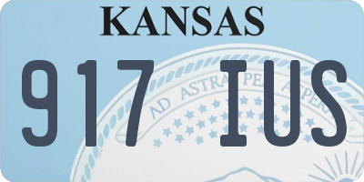 KS license plate 917IUS