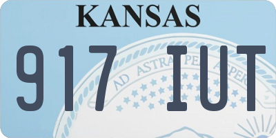 KS license plate 917IUT
