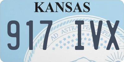 KS license plate 917IVX