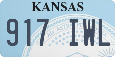 KS license plate 917IWL