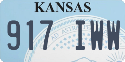 KS license plate 917IWW