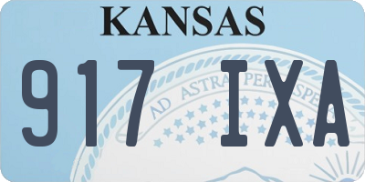 KS license plate 917IXA