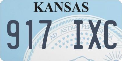 KS license plate 917IXC
