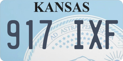 KS license plate 917IXF