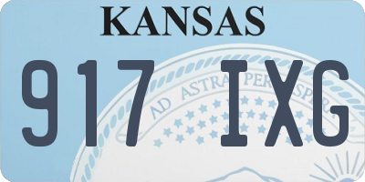 KS license plate 917IXG