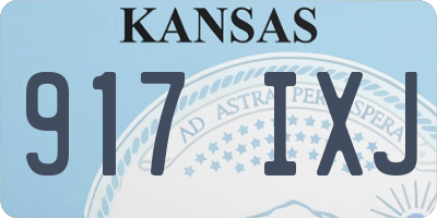 KS license plate 917IXJ